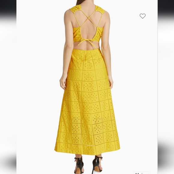 Ganni Broderie Anglaise Cotton Midi-Dress - Picture 6 of 6